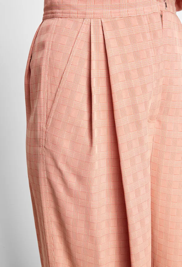 Брюки Vika Gazinskaya 31710 FW20-1737 ORANGE/ BEIGE CHECK 220 фото