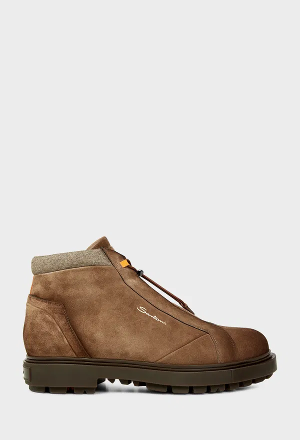 Замшеві черевики з хутром Santoni 18972 225/0D3M Купити