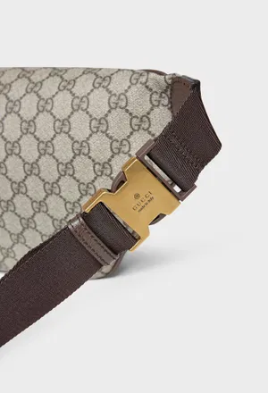 Мужская сумка на пояс темно-коричневого цвета OPHIDIA GG LARGE BELT Gucci 839104 126/0FW оригинал