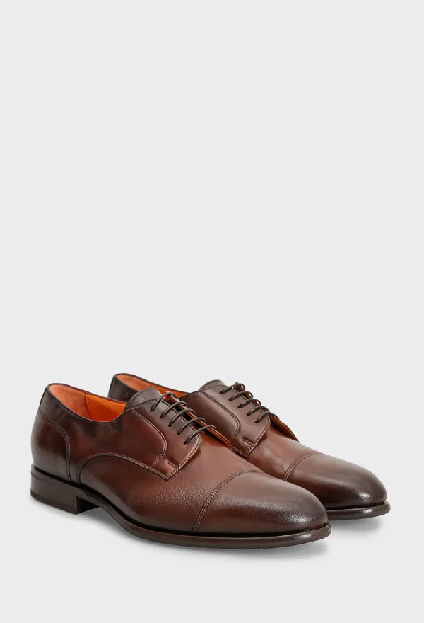 Кожаные оксфорды Santoni 18940 224/0A3 Цена