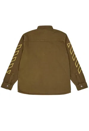 Дитяча оливкова сорочка Off-White 441311 126/9Lc Ціна