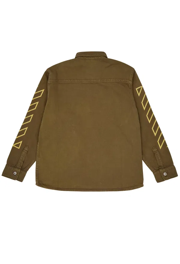 Дитяча оливкова сорочка Off-White 441311 126/9Lc Ціна