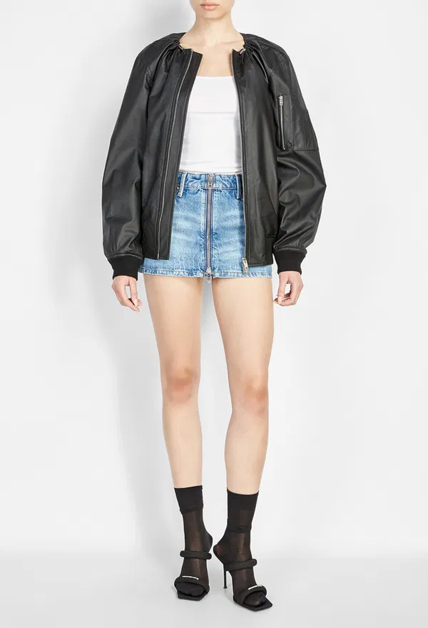 Кожаный бомбер alexanderwang 1WC3262780 226/0A2 Купить