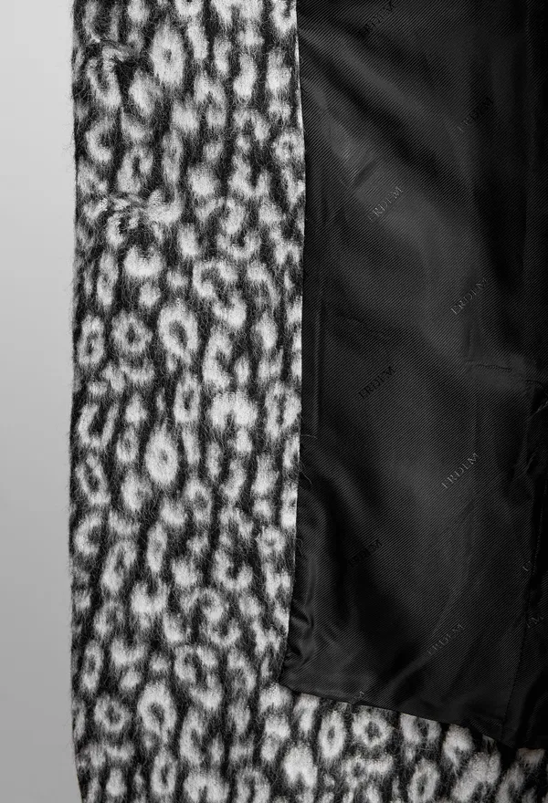 Шерстяное пальто Erdem 31470 AW20_7521BLCT TANNER COAT LEOPARD JACQ BLACK / WHITE 220 интернет-магазин