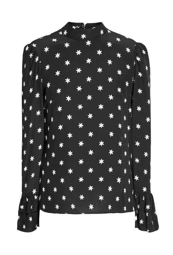 Шелковая блуза Erdem 31468 AW20_5960BSBC MARVINE TOP BABA STAR BLA BLACK / ECRU 220 Купить