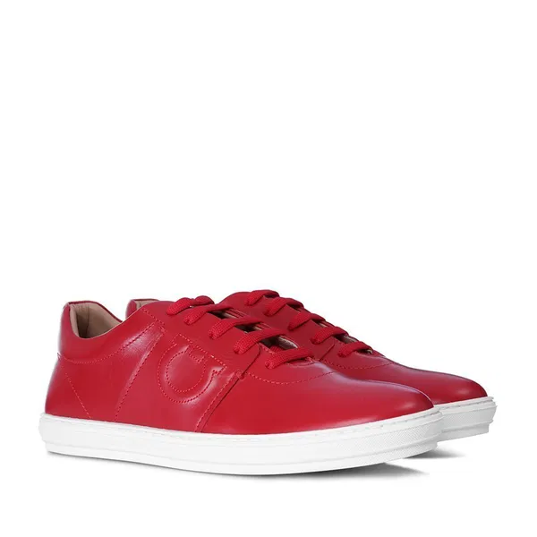 Шкіряні кеди FERRAGAMO 810208 218/09 Купити