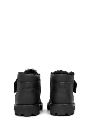 Шкіряні черевики з хутром Dolce & Gabbana DL0090 225/02M в Україні