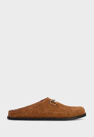 Замшевые сабо HORSEBIT Gucci 855409 126/0D3 Купить