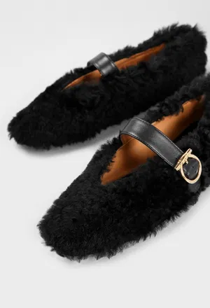 Балетки с мехом NENA FUR FERRAGAMO 01K586 225/3A2 в Украине
