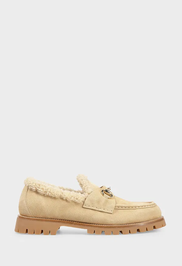 Замшевые лоферы с мехом MERINOS RICCIO Gucci 836060 225/0D6M - фото №6 Замшевые лоферы с мехом MERINOS RICCIO Gucci 836060 225/0D6M интернет-магазин