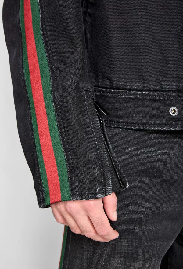 Чорна джинсова ветровка Gucci 872075 226/9A2J інтернет-магазин