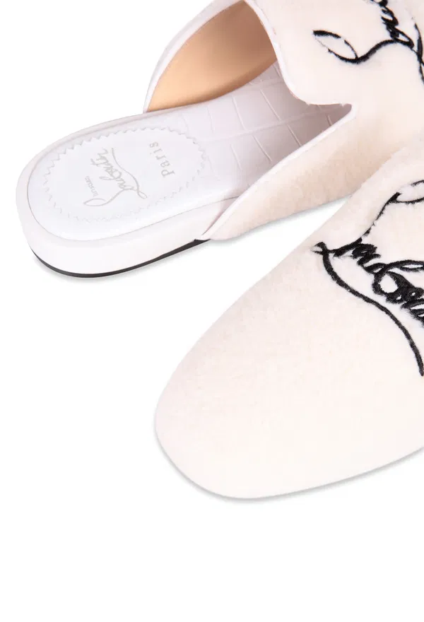 Слиперы с мехом Donna Christian Louboutin 3210973 221/9HE фото