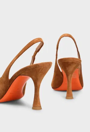 Замшевые слингбэки Santoni 72106 126/0DT оригинал