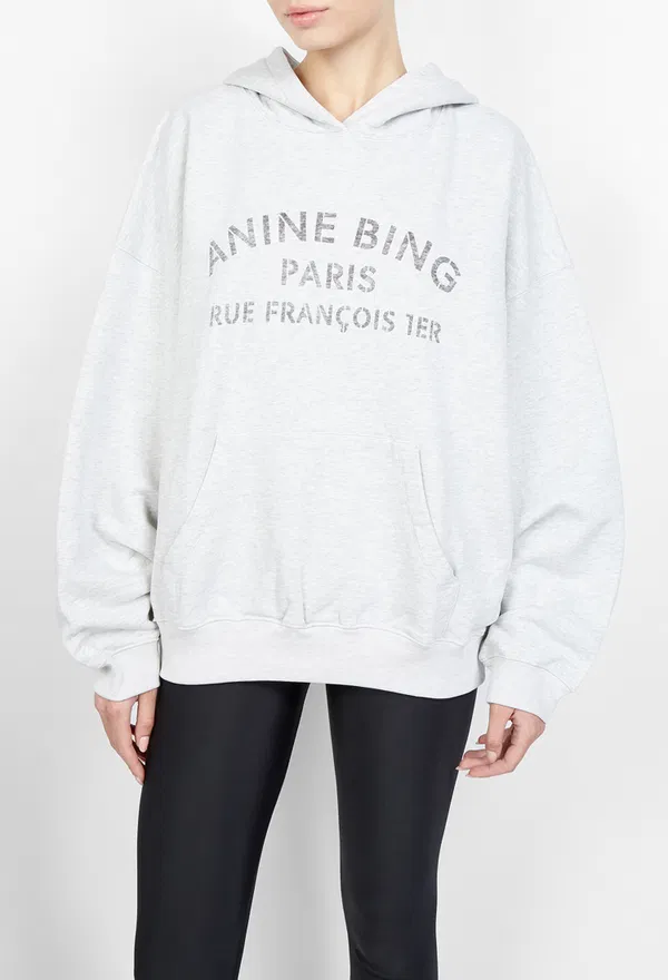 Серый худи Anine Bing A0812217 226/9A7 оригинал
