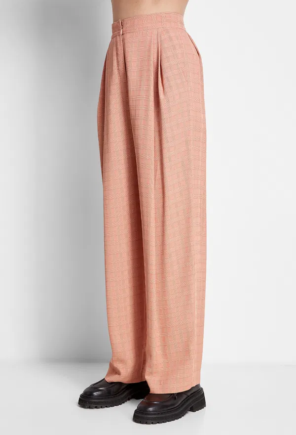 Брюки Vika Gazinskaya 31710 FW20-1737 ORANGE/ BEIGE CHECK 220 в Украине