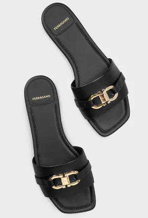 Шкіряні шльопанці LEAH FERRAGAMO 01G997 126/0A2 в Україні