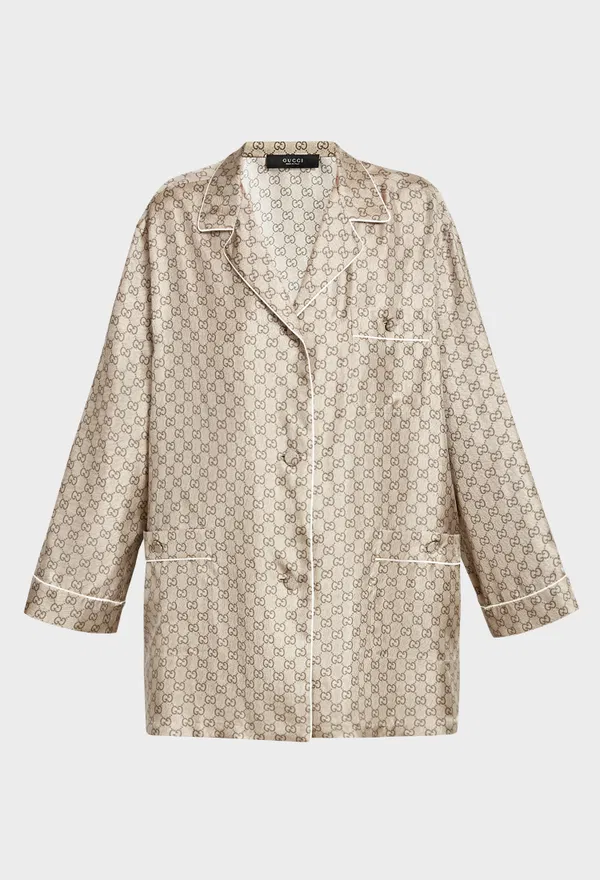 Шелковая рубашка Gucci 875471 226/9C3 Купить
