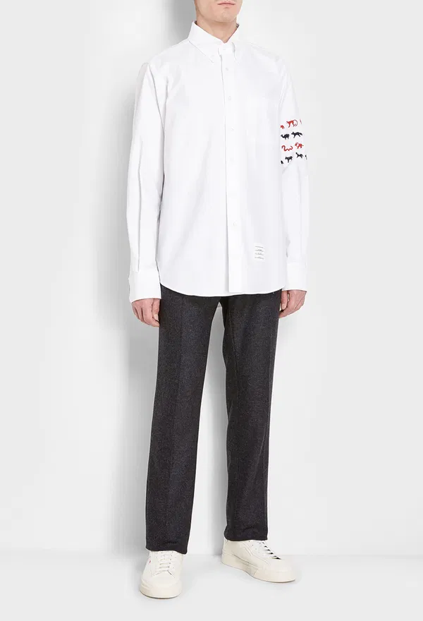 Шерстяные брюки Raf Simons 32350 202-338A ANTHRACITE 00084 220 Купить