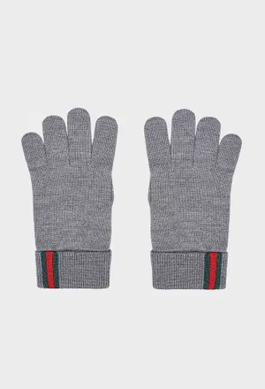 Шерстяные перчатки Gucci 834194 225/9H7 Купить