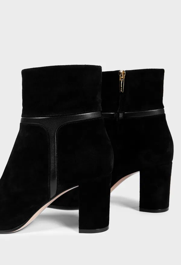Чорні замшеві ботильйони ANKLE BOOTS 75 Gianvito Rossi G72842 226/0D2 оригінал