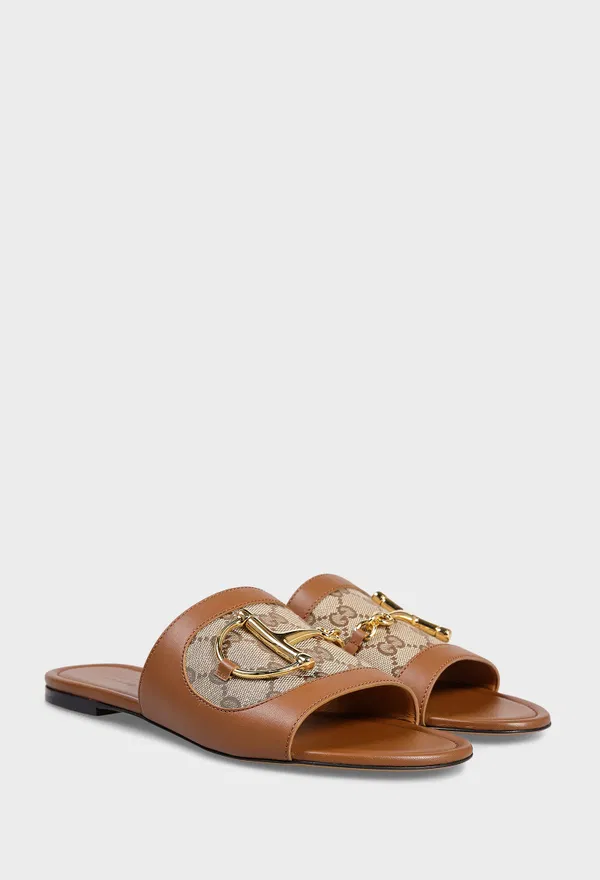 Шкіряні шльопанці HORSEBIT Gucci 834427 225/1I3 Ціна