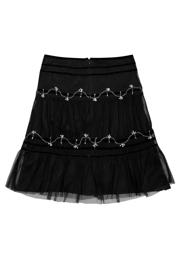 Чорна спідниця з бісером Blumarine 5082  U205/92 Ціна