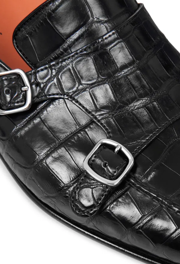 Монки из кожи крокодила Santoni 17194 121/0G2 онлайн
