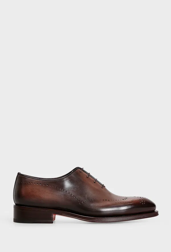 Кожаные оксфорды Santoni 18542 125/0A3 Купить