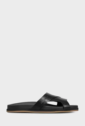Шкіряні шльопанці Santoni 19059 126/0A2 Купити