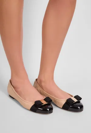 Кожаные балетки VARINA Q FERRAGAMO 01M831 125/0A6 фото