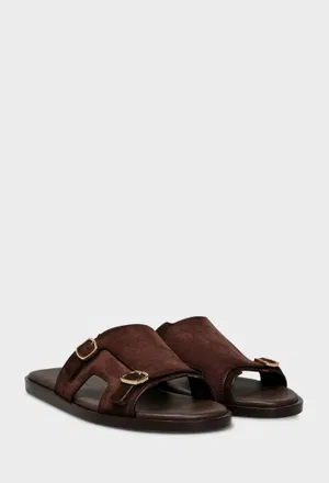 Замшевые шлепанцы Santoni 16723 126/0DW Цена
