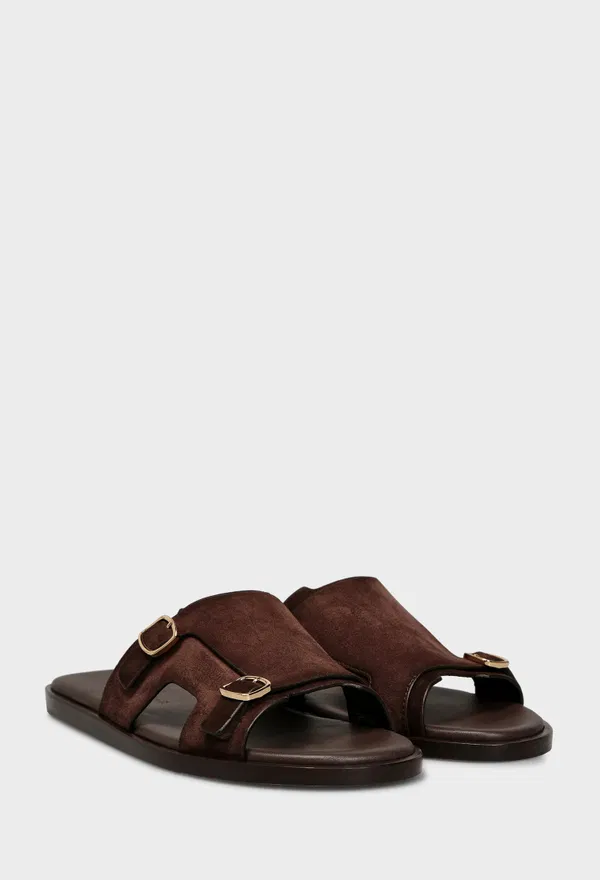 Замшевые шлепанцы Santoni 16723 126/0DW Цена