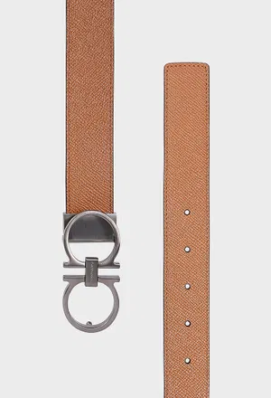 Двусторонний кожаный ремень FERRAGAMO 670459 225/0AT Цена