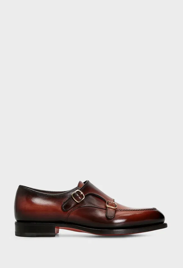 Кожаные монки Santoni 19016 125/0A3 Купить