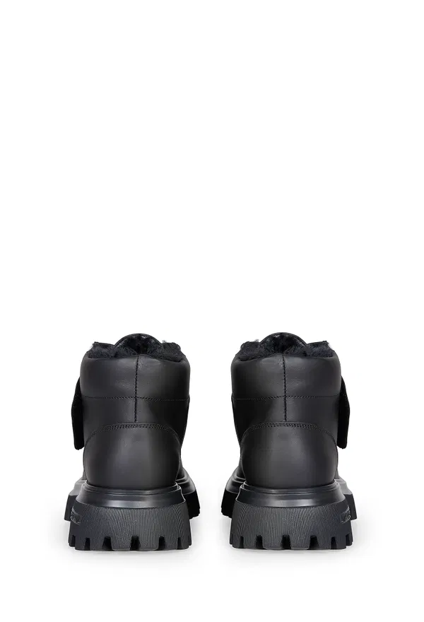 Шкіряні черевики з хутром Dolce & Gabbana DA5230 225/02M в Україні