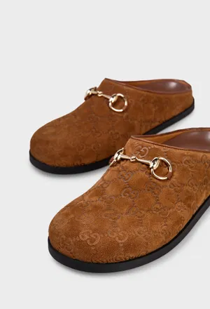 Замшевые сабо HORSEBIT Gucci 855409 126/0D3 в Украине