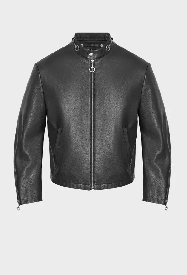 Кожаный бомбер Gucci 864931 126/0A2 Купить