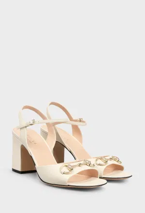 Кожаные босоножки HORSEBIT Gucci 812292 126/0AE Цена