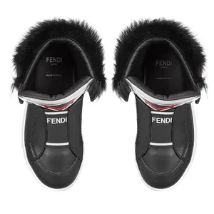 Шкіряні кеди з хутром Fendi JMR102 217/02c Ціна