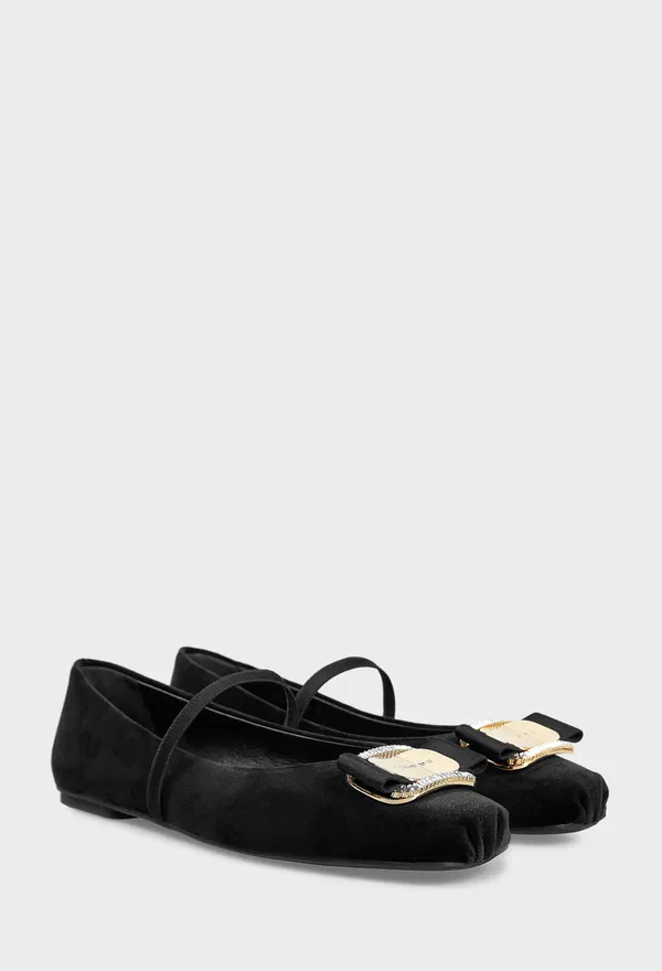 Замшевые балетки ZINA V FERRAGAMO 01J247 126/9A2 Цена