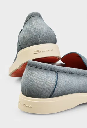 Замшевые лоферы DETROIT Santoni 17824 126/0DG оригинал