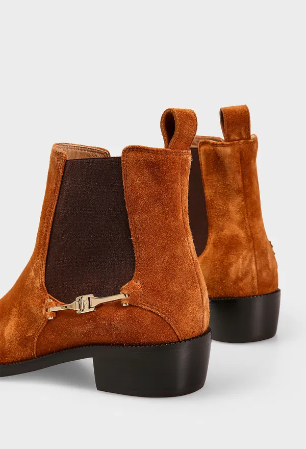 Замшевые ботинки CHELSEA FERRAGAMO 01K234 225/0DT оригинал