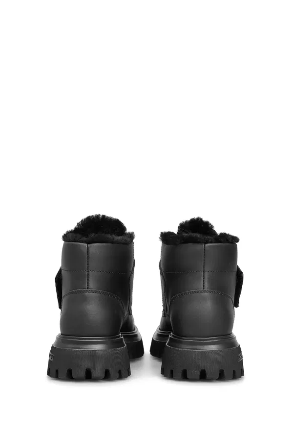 Шкіряні черевики з хутром Dolce & Gabbana DA5230 224/02M Ціна