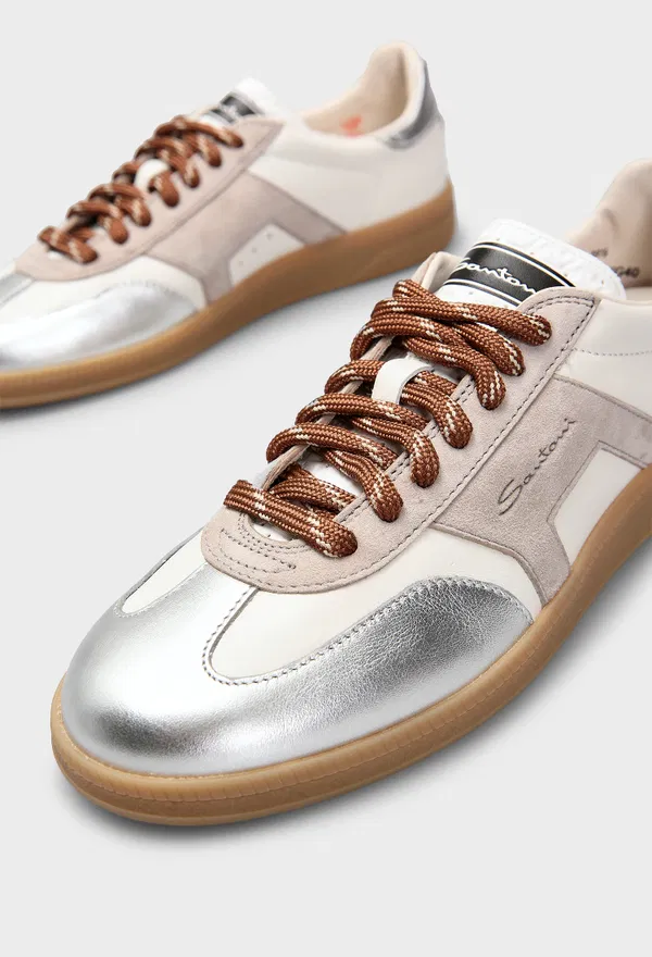 Кожаные кеды Santoni 61244 125/0A0 в Украине