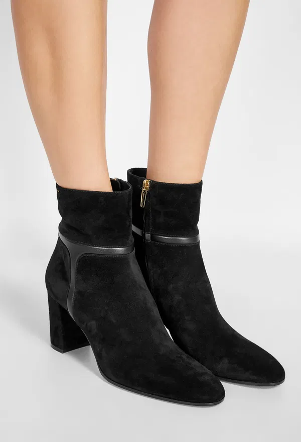 Чорні замшеві ботильйони ANKLE BOOTS 75 Gianvito Rossi G72842 226/0D2 фото