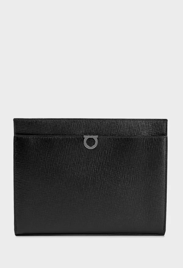 Кожаная борсетка GANCINI POUCH FERRAGAMO 241809 226/0C2 Купить