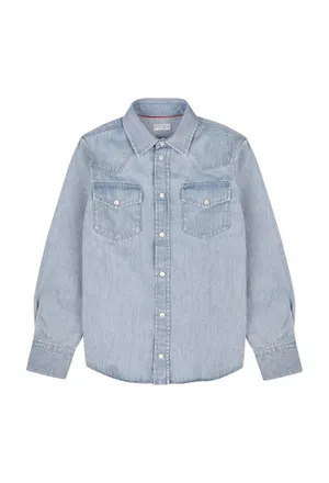 Джинсова сорочка Brunello Cucinelli 5C360  121/9G Купити