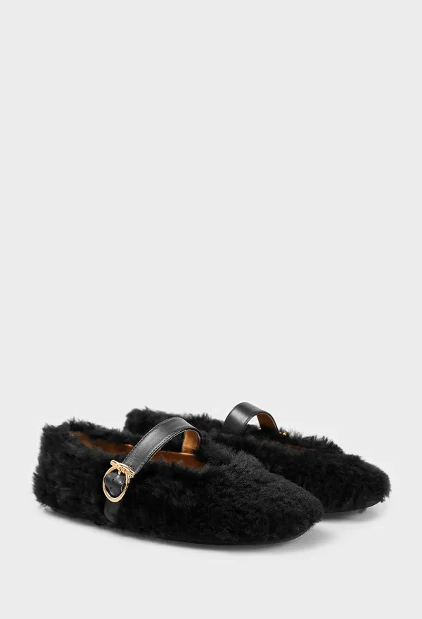 Балетки с мехом NENA FUR FERRAGAMO 01K586 225/3A2 Цена