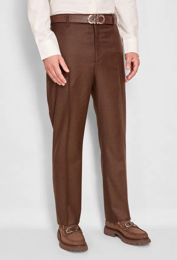 Шерстяные брюки FERRAGAMO 144274 225/9H3 в Украине