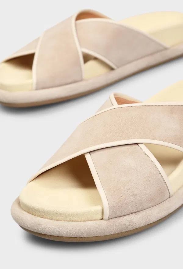 Замшевые слайдеры Santoni 72177 126/0D6 в Украине